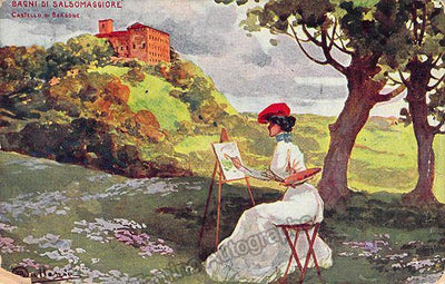 Caruso, Enrico - Signed Postcard + Centennial Stamps celebrating the 100th anniversary of his birth