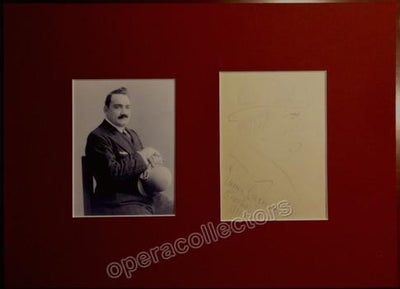 Caruso, Enrico - Signed Self Caricature and Photo