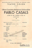 Casals, Pablo - Concert Program 1937
