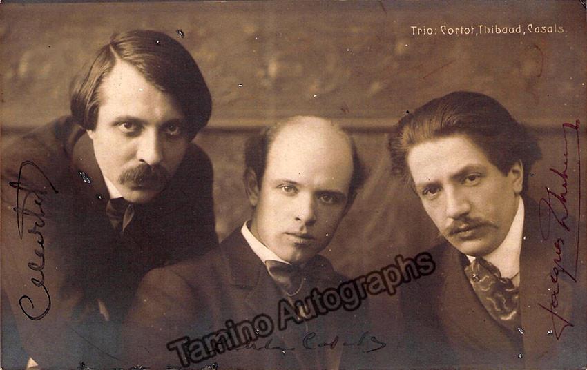 Casals, Pablo - Cortot, Alfred - Thibaud, Jacques - Triple Signed Photo - Tamino