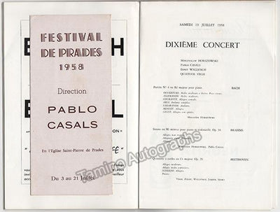 Casals, Pablo - Festival de Pradés Program 1958