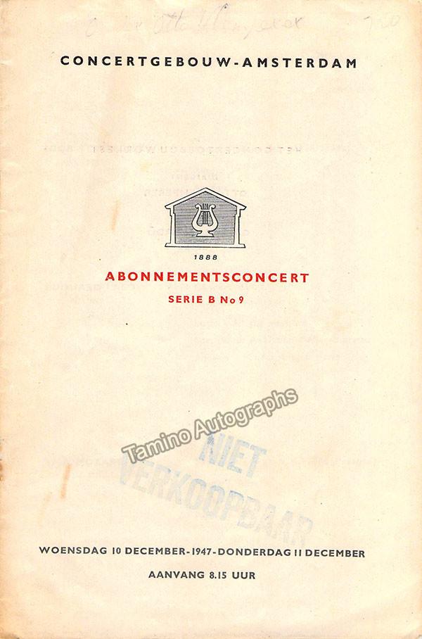 Cassado, Gaspar - Concert Program 1947 - Tamino