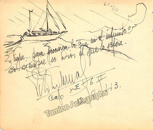 Castro, Juan Jose - Autograph Music Quote Signed 1943 - Tamino