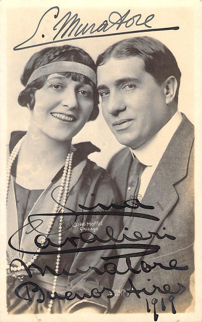 Cavalieri, Lina - Muratore, Lucien - Double Signed Photo