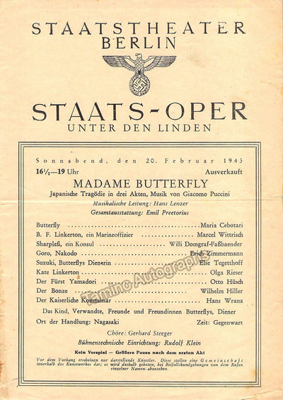 Cebotari, Maria - Madama Butterfly - Eugene Onegin 1943