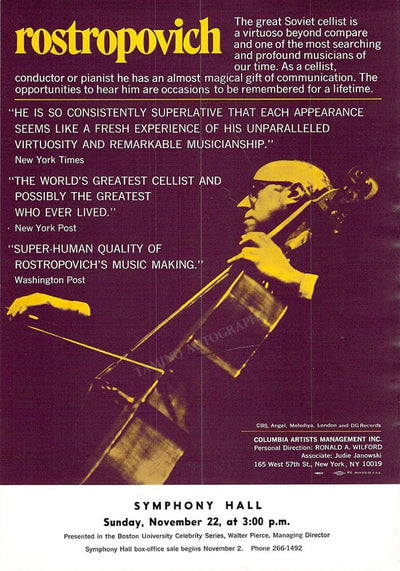 Cellists - Lot of 3 Playbills