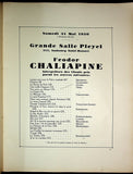 Chaliapin, Fedor - Lot of 11 French Programs 1908-1934