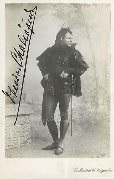 Chaliapin, Fedor - Signed Photo Postcard in Faust