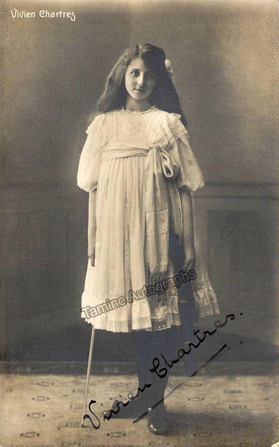 Chartres, Vivien - Signed Photo Postcard c.1914