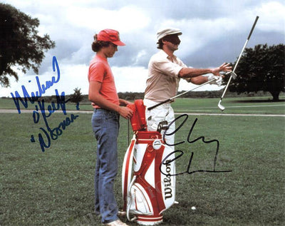 Chase, Chevy - O'Keefe, Michael - Double Signed Photo in "Caddyshack"