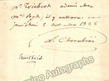 Cherubini, Luigi - Autograph Note Signed 1826
