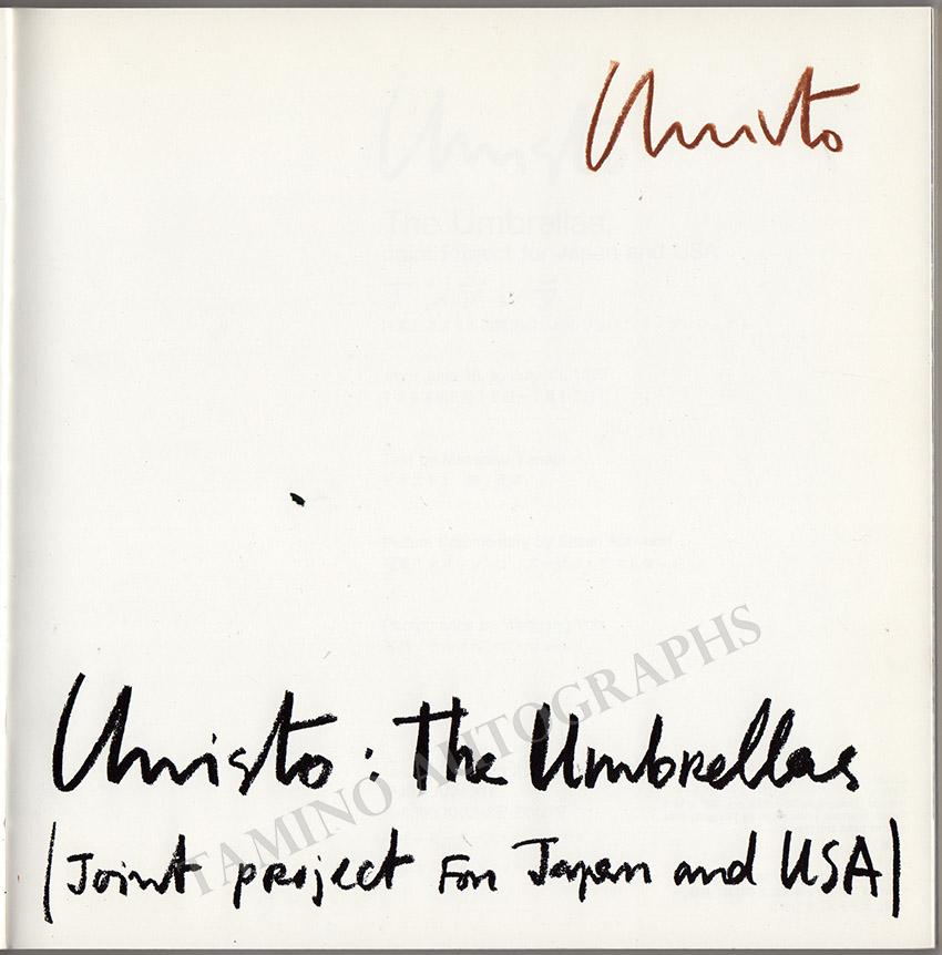 Christo - Signed Book "The Umbrellas" Project 1989 - Tamino
