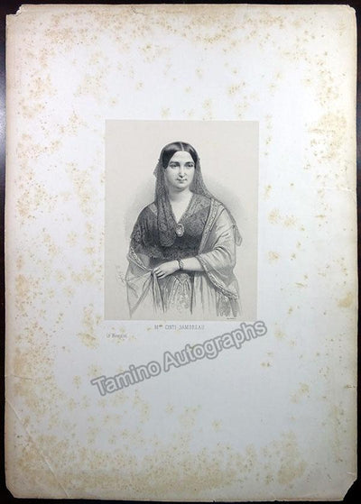 Cinti-Damoreau, Laure - Large Lithograph in Role by Bertauts