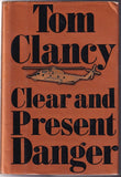 Clancy, Tom - Signed Book "Clear and Present Danger"