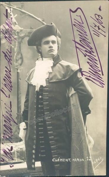 Clement, Edmond - Signed photo in Manon