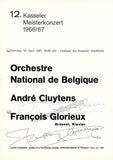 Cluytens, Andre - Glorieux, Francois - Signed Program Kassel, Germany 1967