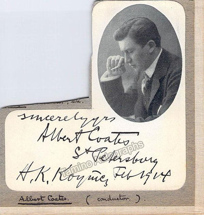 Coates, Albert - Signed Half-Tone Photo 1914