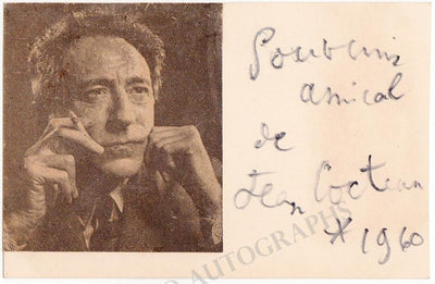 Cocteau, Jean - Signed Card with Photo 1960
