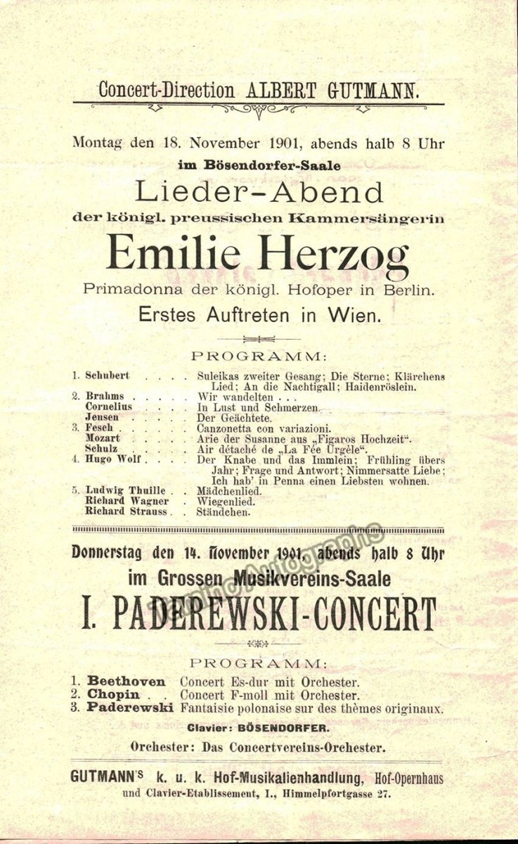 Colonne, Edouard - Program Vienna Concert 1901 - Tamino