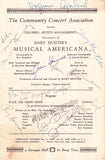 Community Concerts - Lot of Signed Programs Carnegie Hall 1950-1956