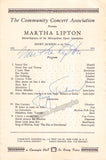 Community Concerts - Lot of Signed Programs Carnegie Hall 1950-1956