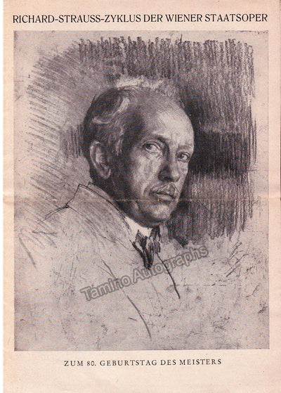 Concert for Richard Strauss´ 80th Birthday Program 1944