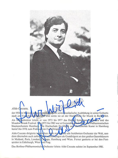 Conductors - Signed Program Pages Lot
