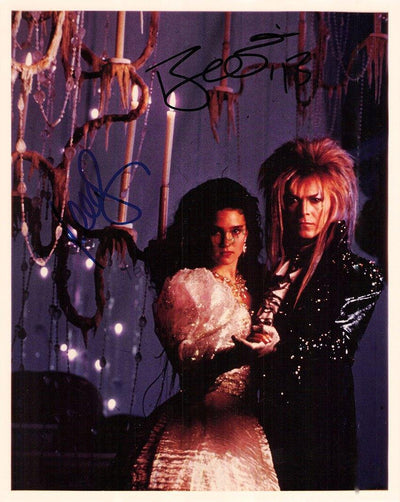 Connelly, Jennifer - Bowie, David - Double Signed Photograph in "Labyrinth"