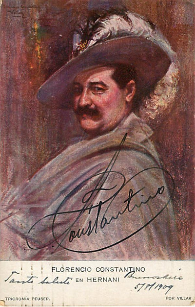 Constantino, Florencio - Signed Photograph as Ernani 1909