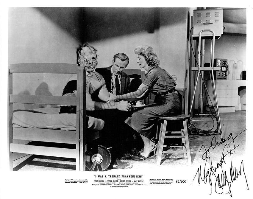 Conway, Gary - Signed Photo in "I Was a Teenage Frankestein" - Tamino