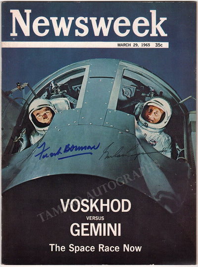 Cooper, Gordon - Borman, Frank - Signed Newsweek Magazine 1965