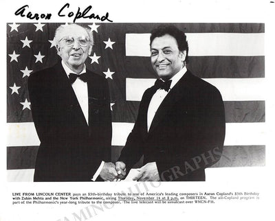 Copland, Aaron - Signed Photo