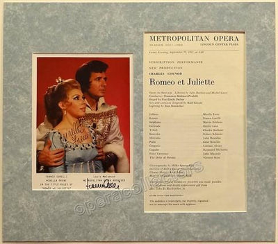 Corelli, Franco - Freni, Mirella - Double Signed Photo in Romeo et Juliette!