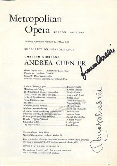 CORELLI, FRANCO - TEBALDI, Renata