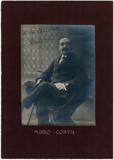 Costa, Mario Pasquale - Large Signed Photo