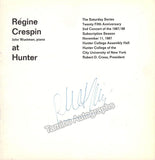 Crespin, Regine - Signed Program New York 1967