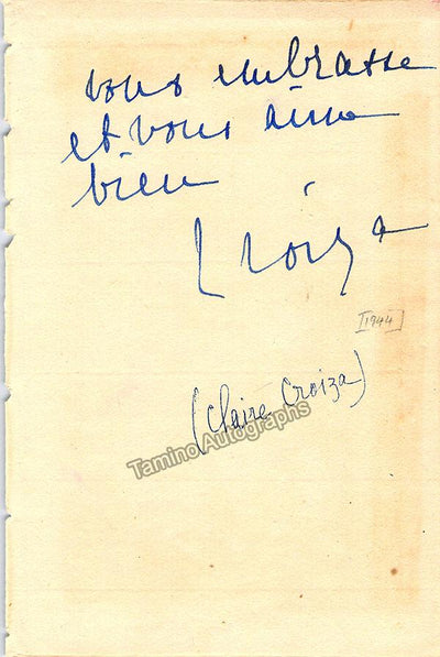 Croiza, Claire - Signed Album Page