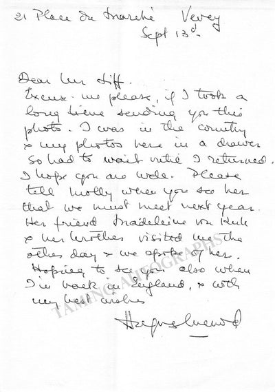 Cuenod, Hughes - Lot of 2 Autograph Letters Signed