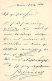 Czibulka, Alphons - Autograph Letter Signed 1888