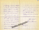 Damerini, Virginia - Autograph Letter Signed 1876