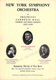 Damrosch, Walter - Koussevitzky, Serge - Carnegie Hall Announcements