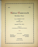 Damrosch, Walter - Program for his 70th Birthday Celebration 1932
