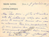 Danbe, Jules - Autograph Notes Signed 1881 & 1887