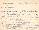 Danbe, Jules - Autograph Notes Signed 1881 & 1887