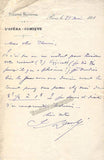 Danbe, Jules - Autograph Notes Signed 1881 & 1887