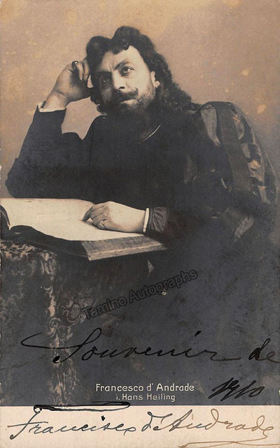 D'Andrade, Francesco - Signed Photograph 1910