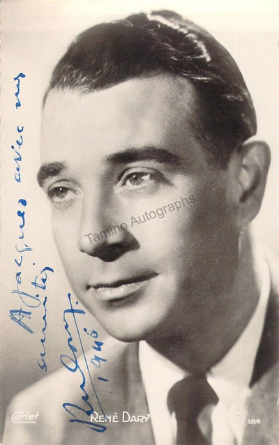 Dary, Rene - Signed Photograph 1946