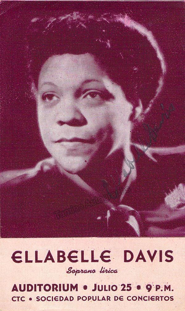Davis, Ellabelle - Signed Program – Tamino