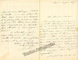 De La Grange, Anna - Autograph Letter Signed 1865