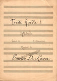 De Leva, Enrico - Signed Manuscript for Triste Aprile